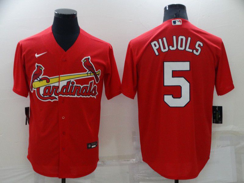 Men St.Louis Cardinals #5 Pujols Red Game Nike 2022 MLB Jersey